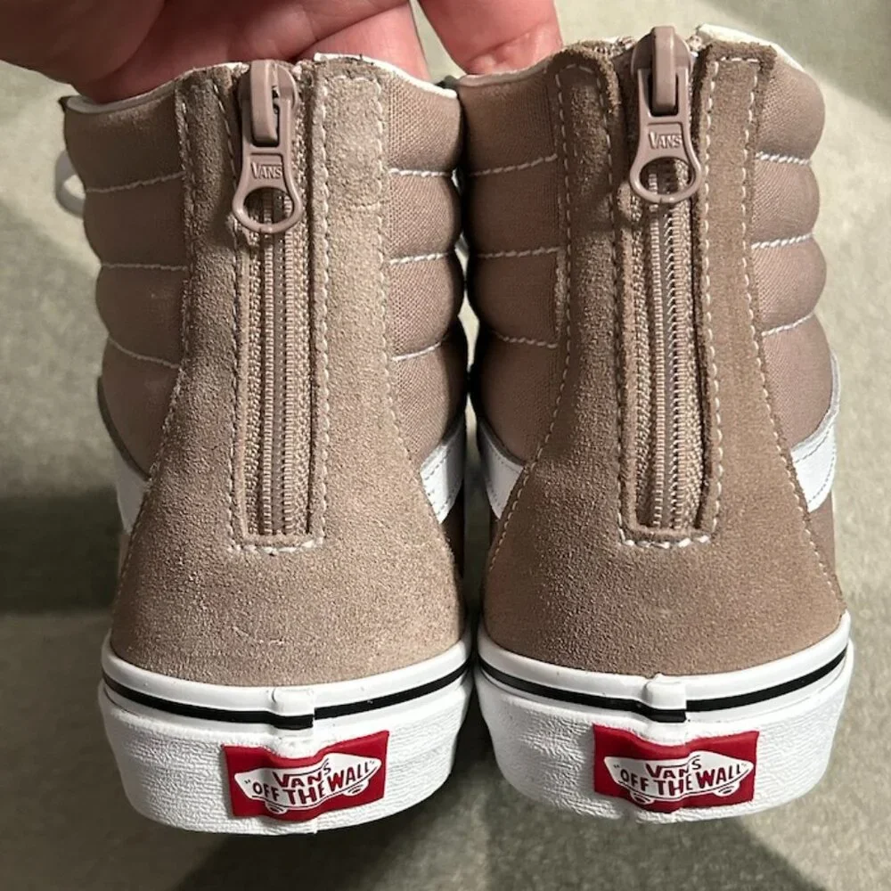 Vans Sk8-Hi Light Brown Zip Sneakers Men's 8/Women's 9.5 - Picture 6 of 12